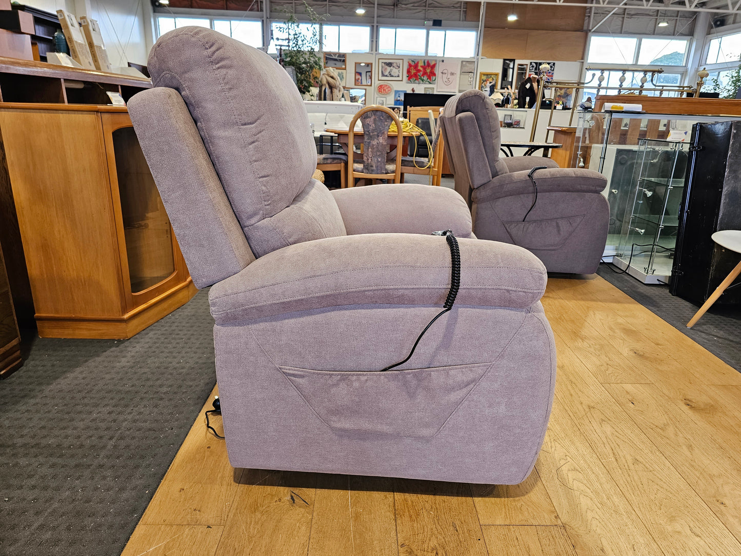 LANGLEY Fabric Lift Chair - Beige