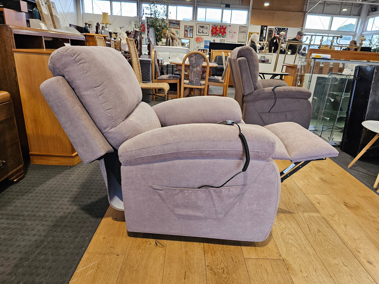 LANGLEY Fabric Lift Chair - Beige