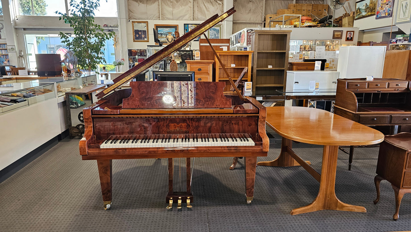 Schimmel Konzert Grand Piano, K-169 - Burr Walnut Polish