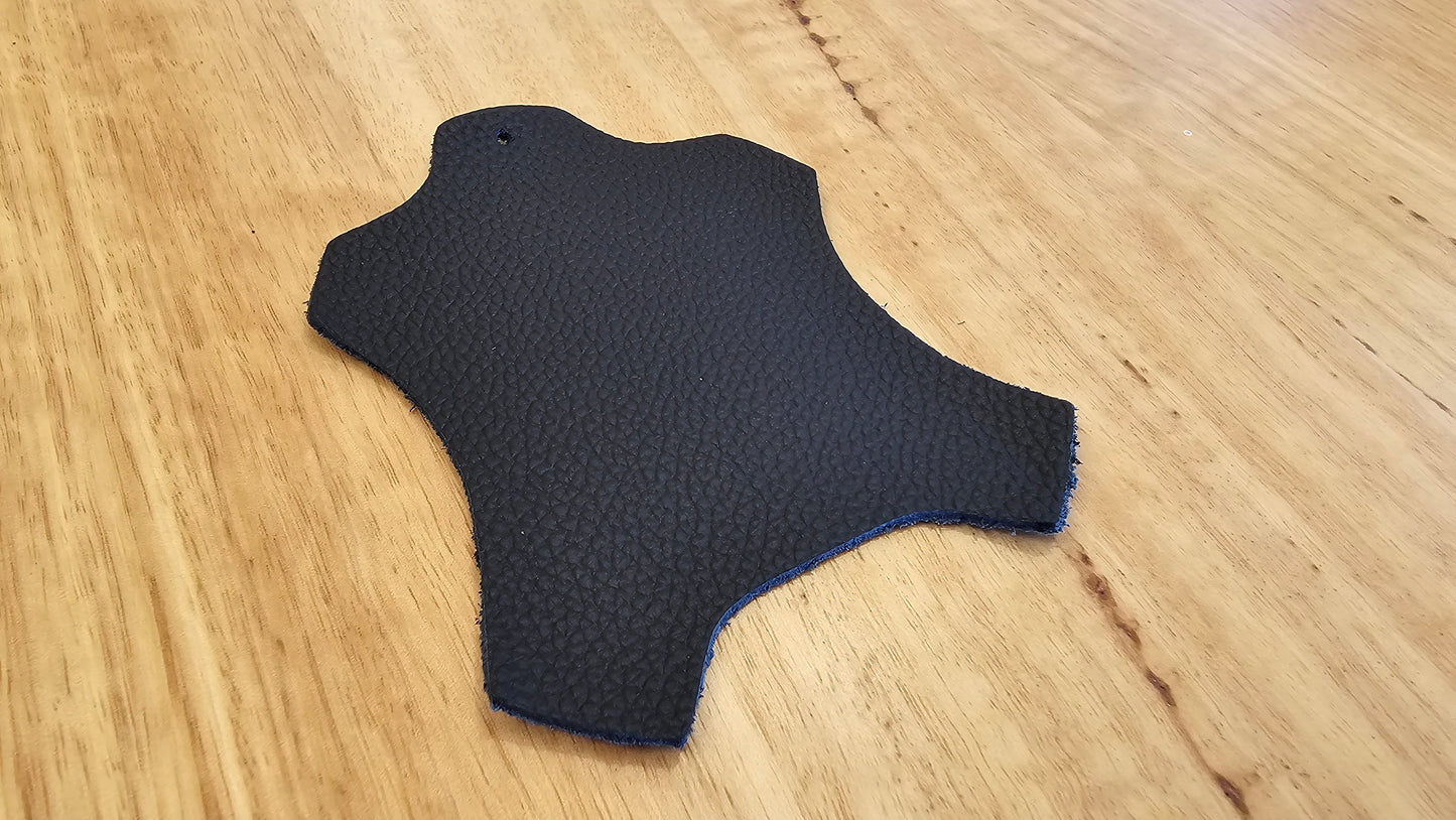 Mursa Leather Chair & Foot Stool - Black