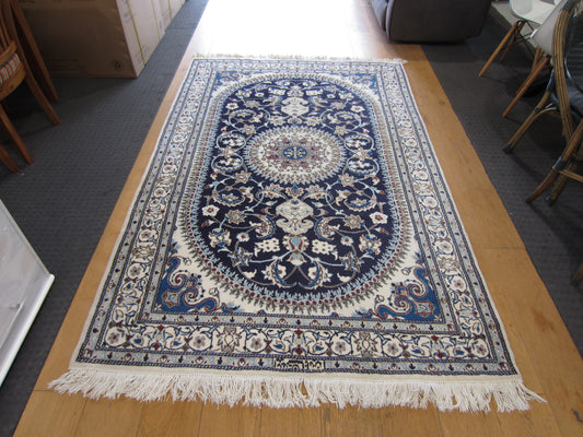 Persian Hand Knotted Nain Rug 250 x 158cm