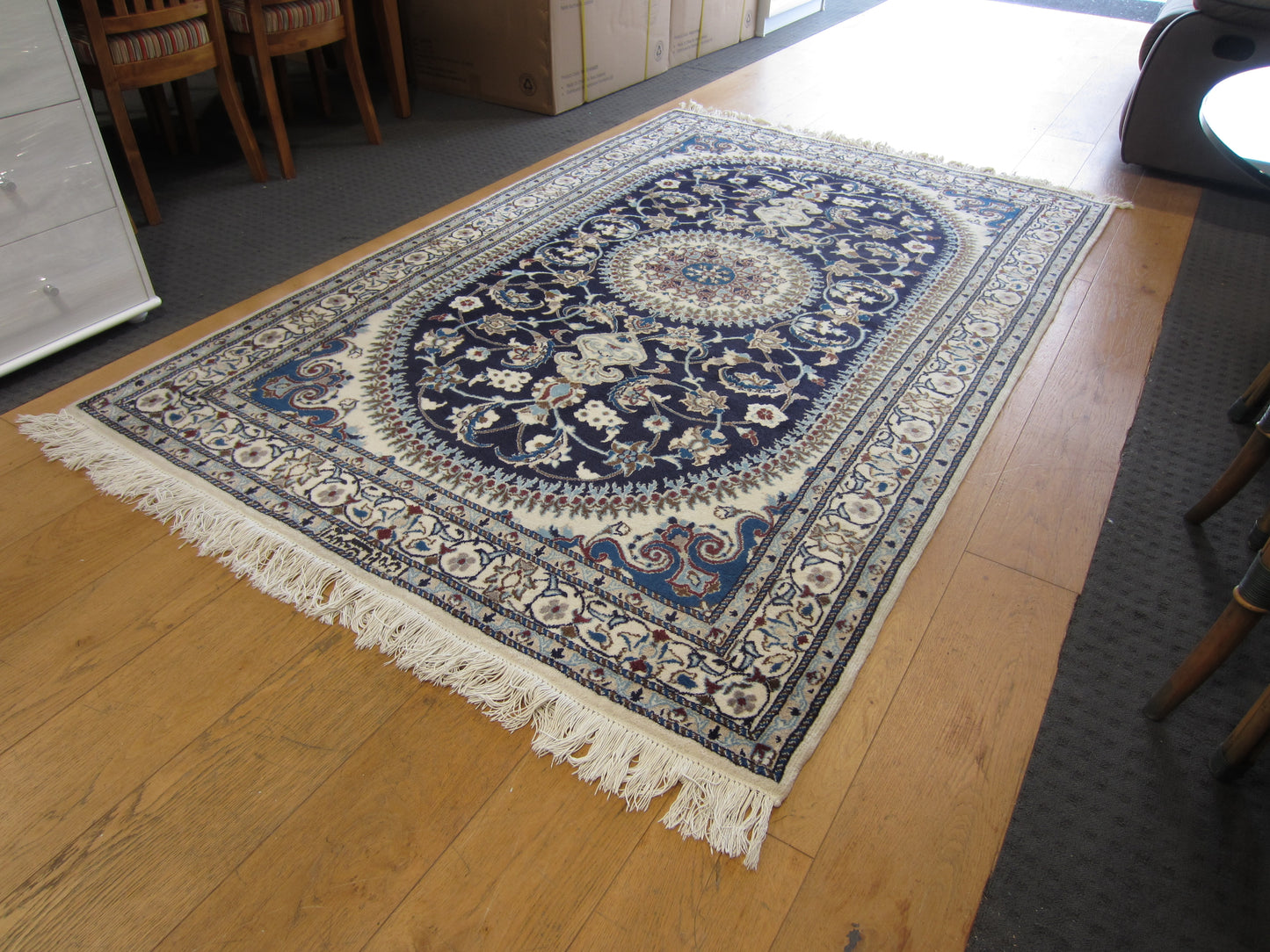 Persian Hand Knotted Nain Rug 250 x 158cm