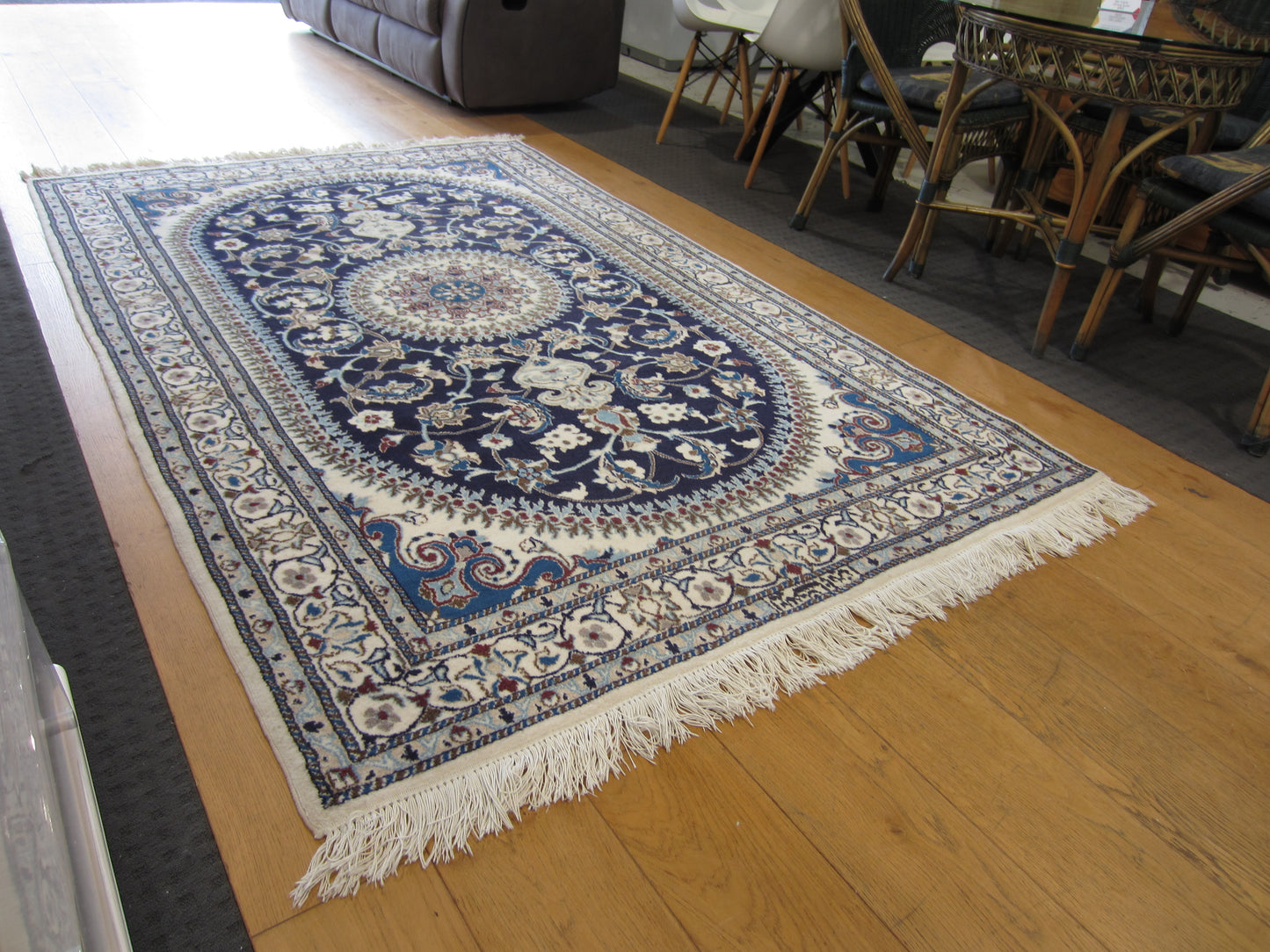 Persian Hand Knotted Nain Rug 250 x 158cm