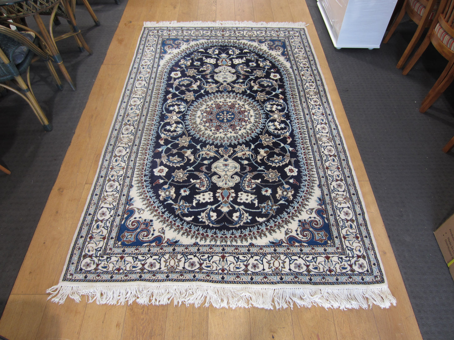 Persian Hand Knotted Nain Rug 250 x 158cm
