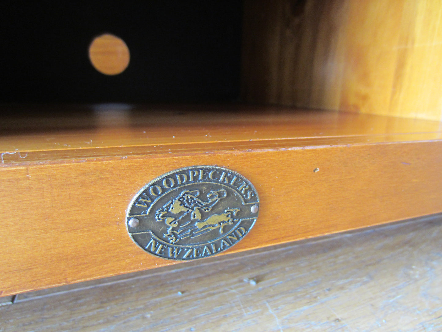 'Woodpeckers' Solid Recycled Rimu Entertainment Unit