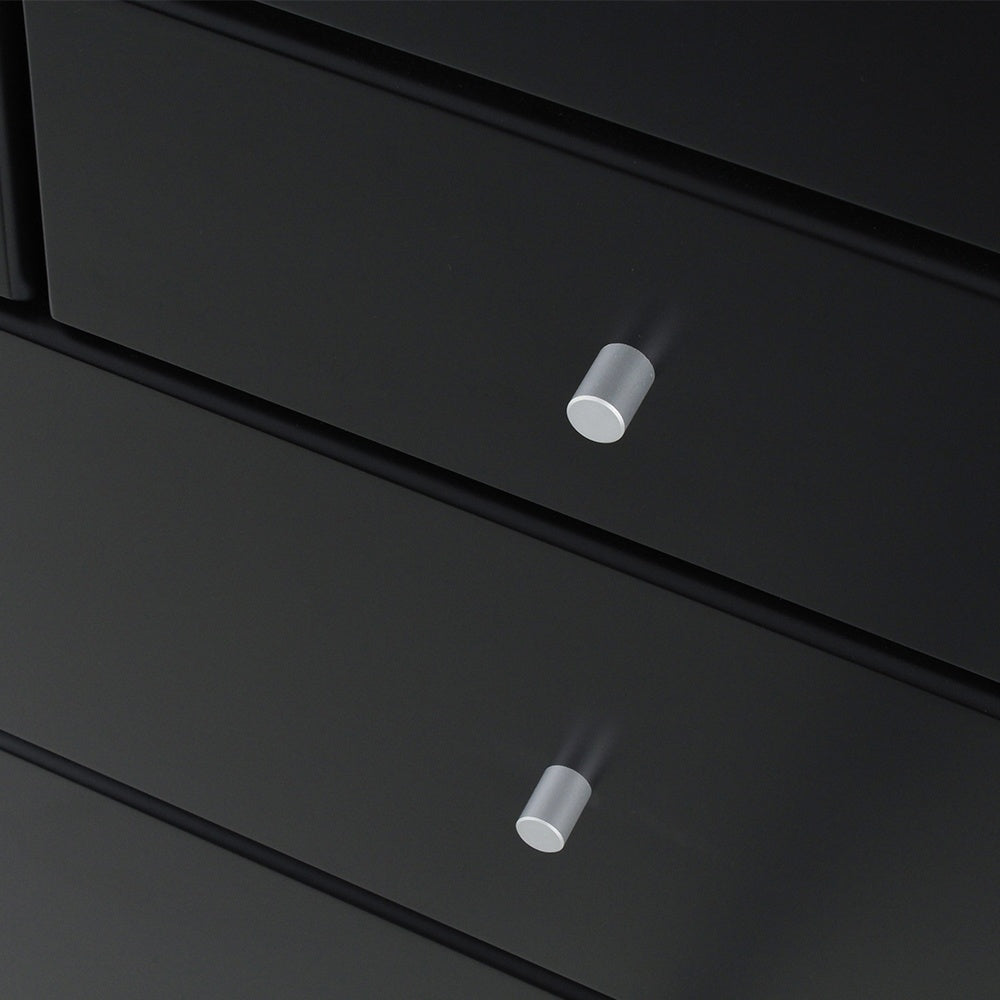 Kingston 3 Drawer Bedside - Black
