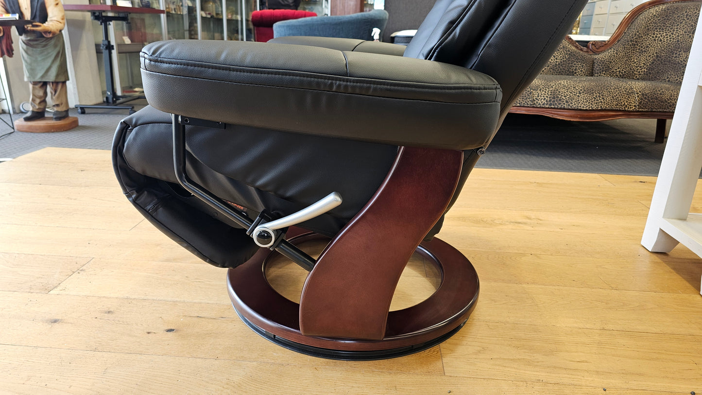 Maui Fabric Recliner - PU Black