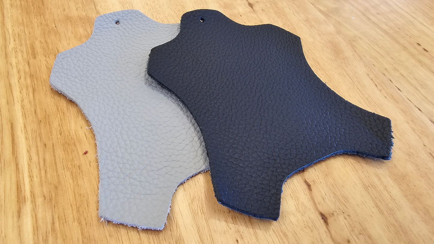 Mursa Leather Chair & Foot Stool - Black