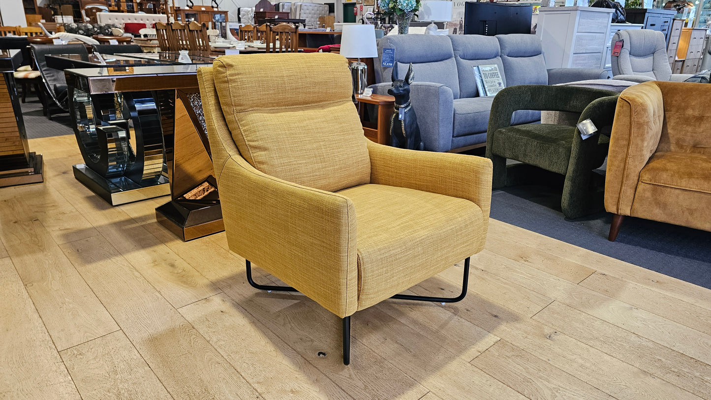 Savoli Fabric Armchair - Mustard