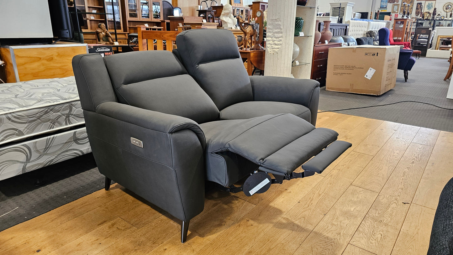 Sudbury 2 Seater Leather Electric Recliner Sofa