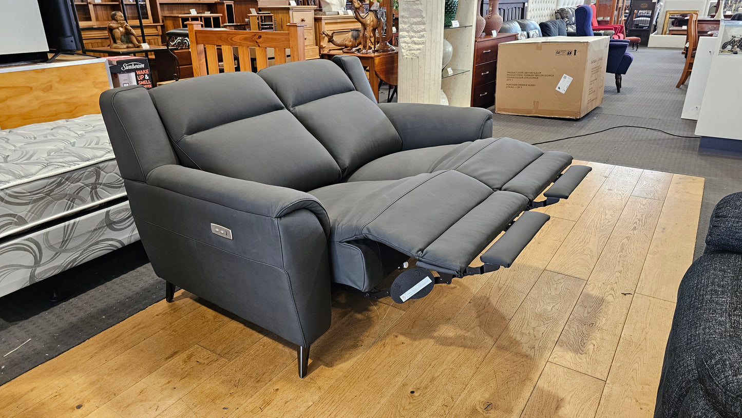 Sudbury 2 Seater Leather Electric Recliner Sofa