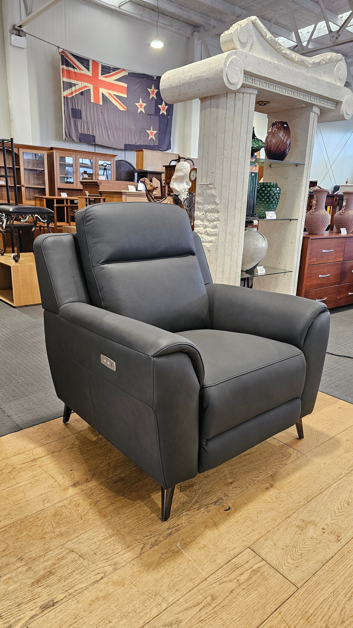 Sudbury Leather Electric Armchair
