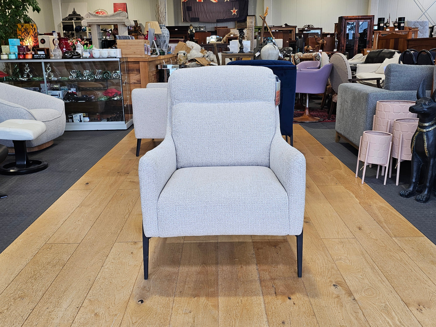 Yasmin Fabric Armchair & Footstool
