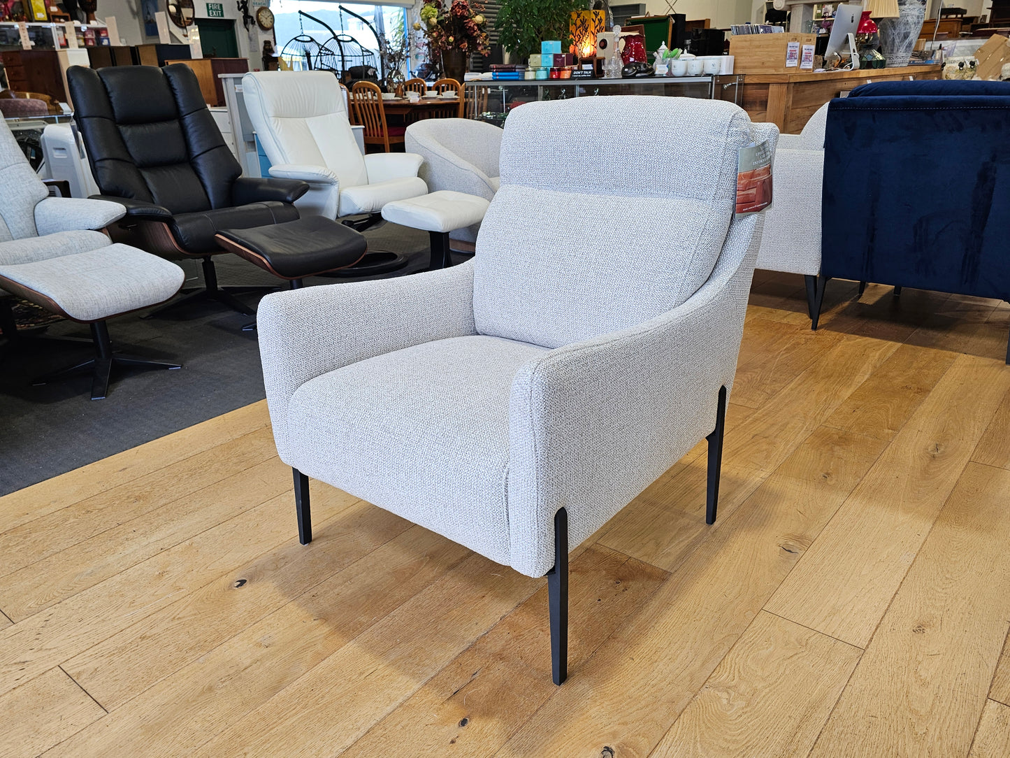 Yasmin Fabric Armchair & Footstool
