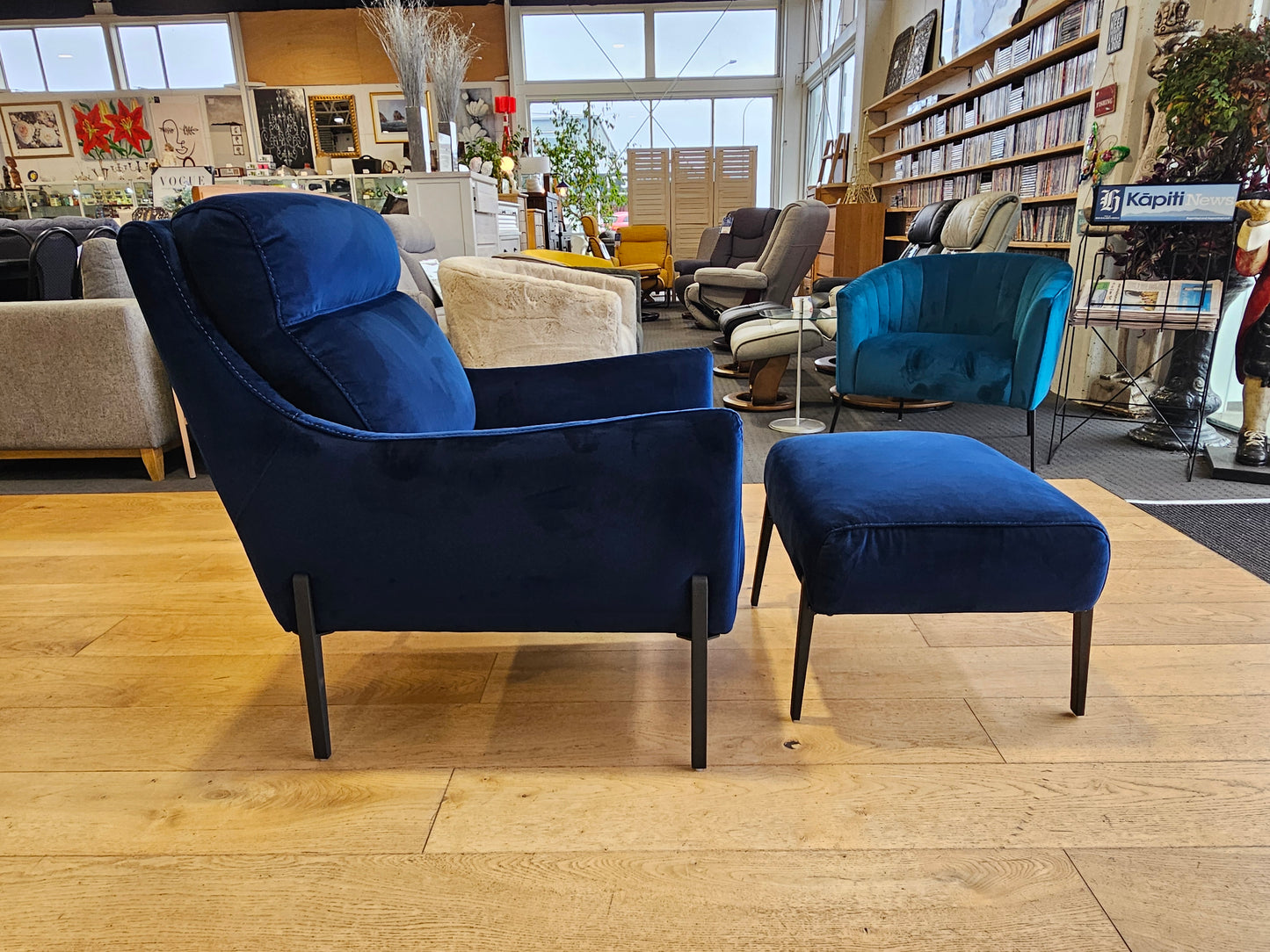 Yasmin Fabric Armchair & Footstool