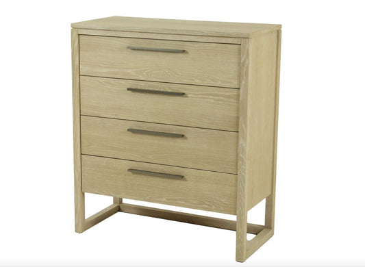 Porto 4 Drawer Tallboy "Coastal Brushed Oak"