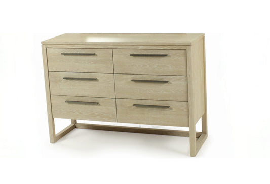 Porto 6 Drawer Lowboy "Coastal Brushed Oak"