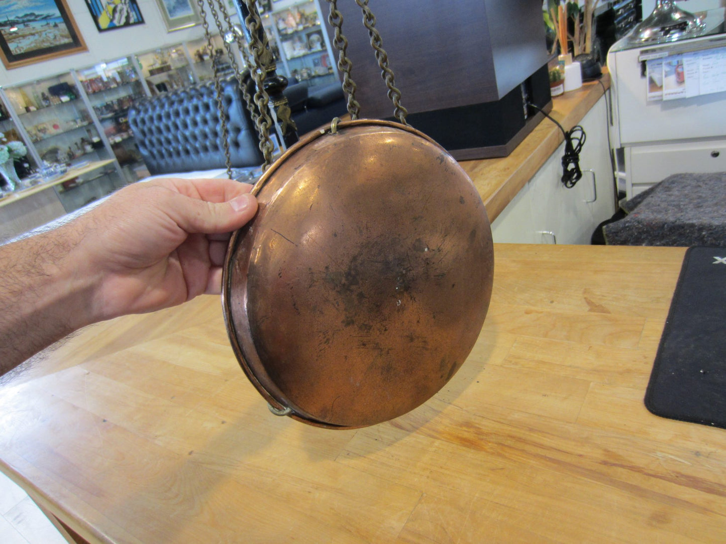 Large Antique Victorian Brass and Copper Scales