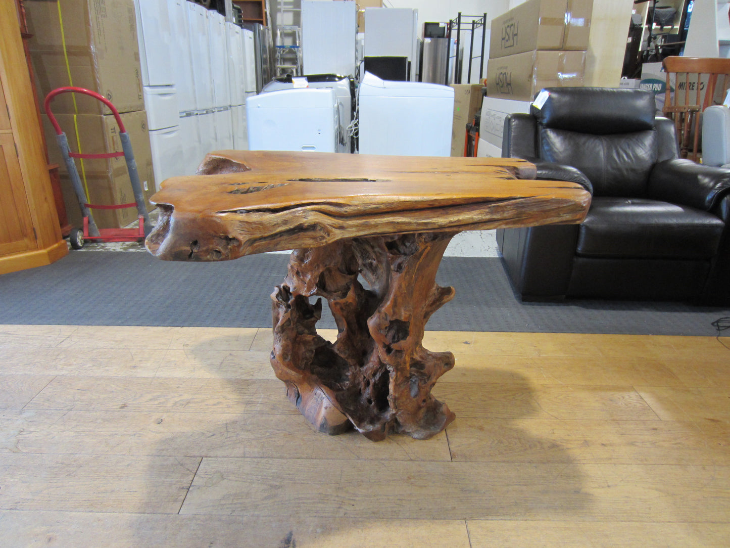 Solid Teak Root Console