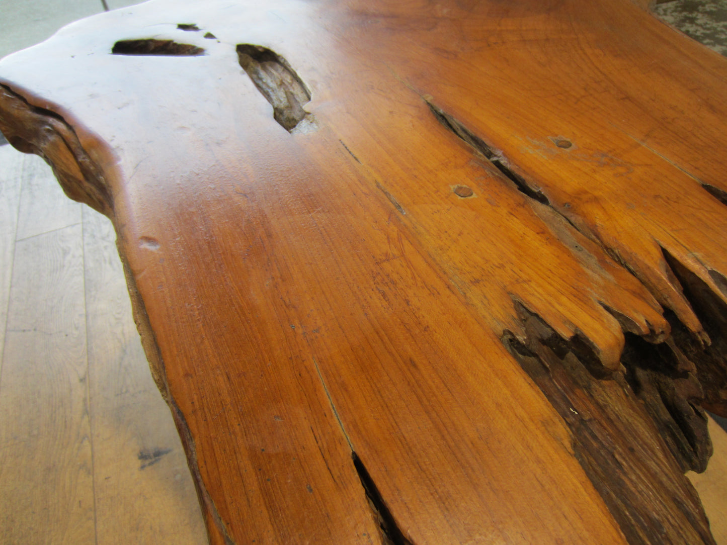 Solid Teak Root Console