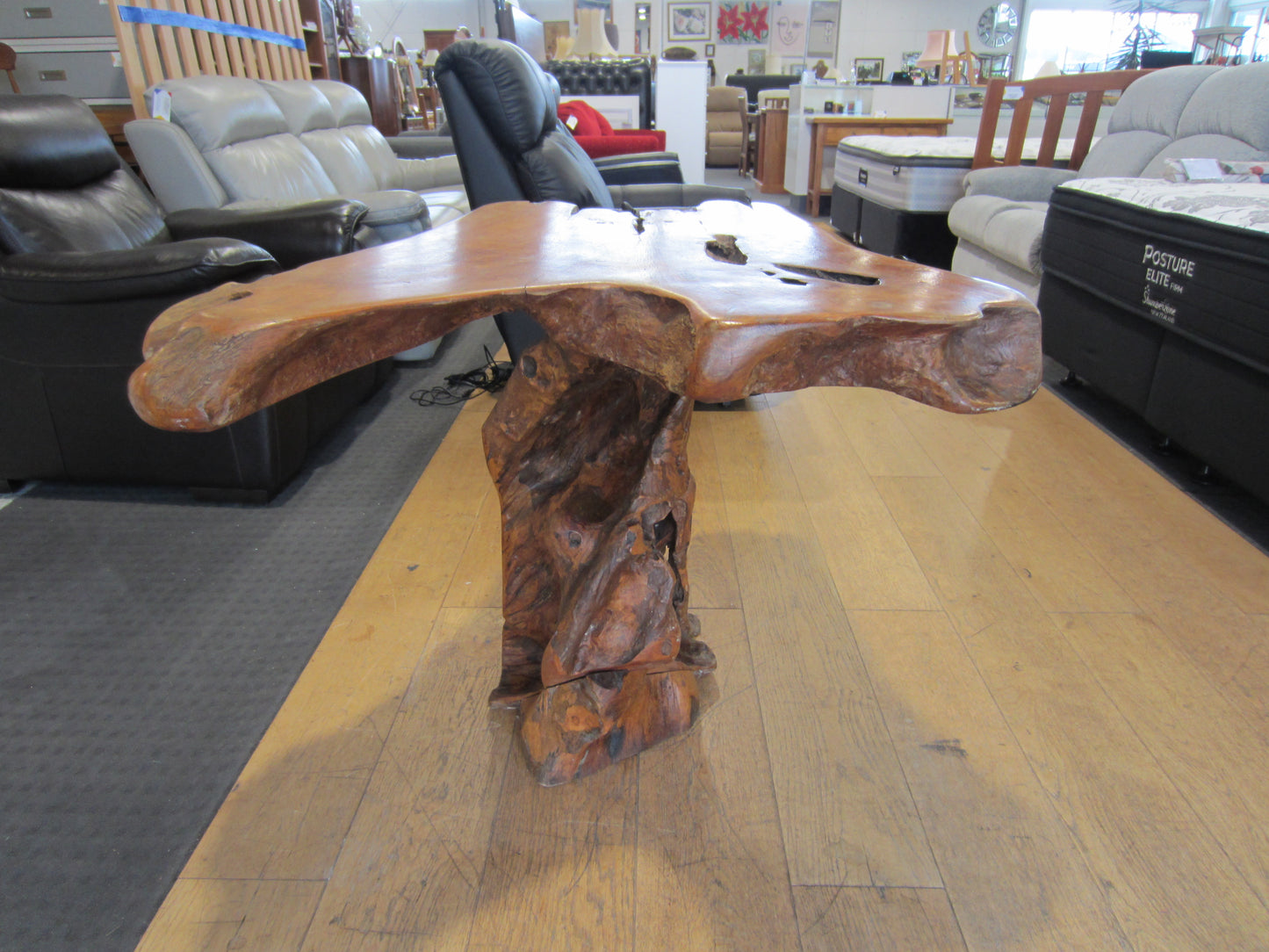 Solid Teak Root Console