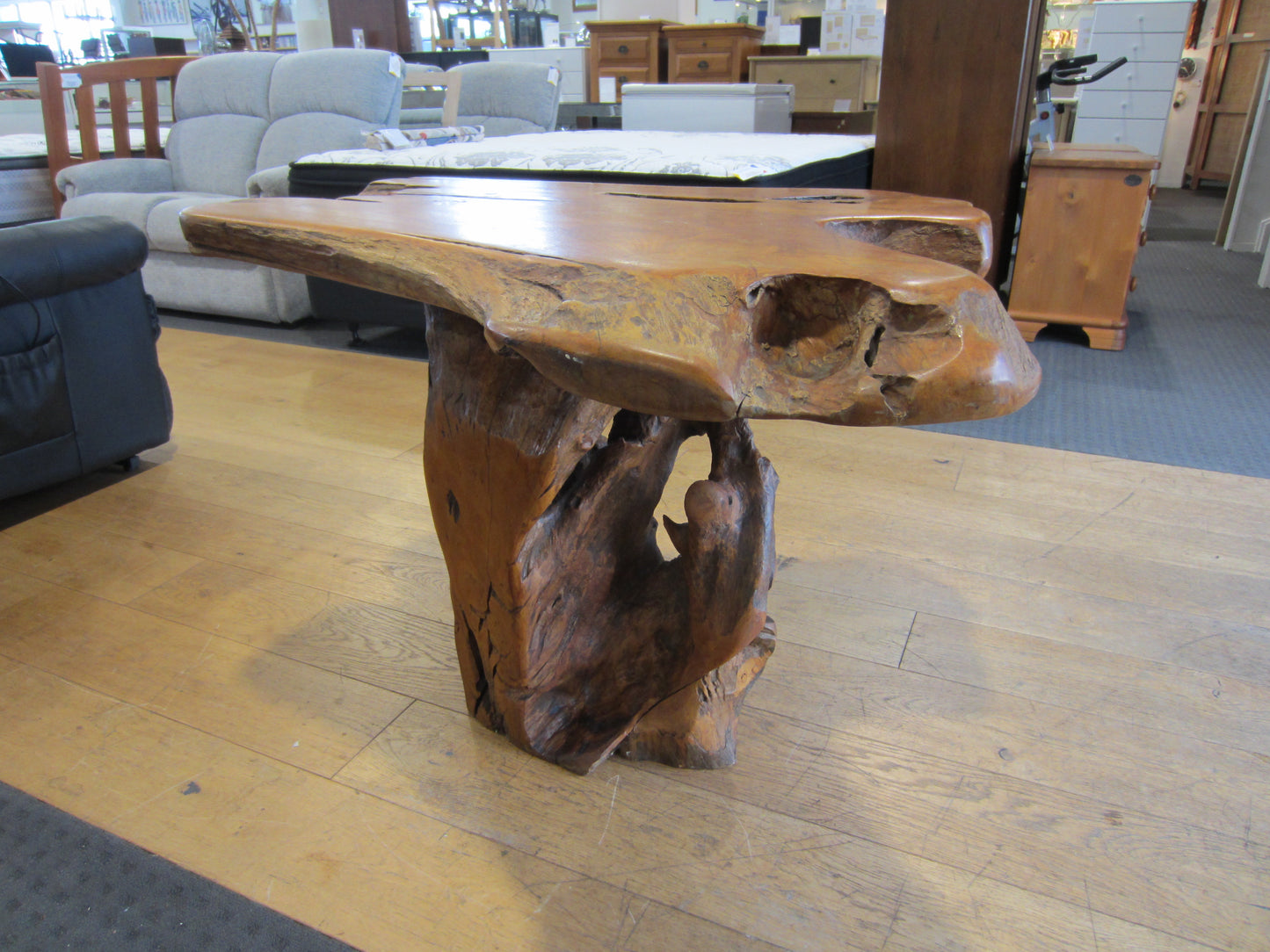 Solid Teak Root Console