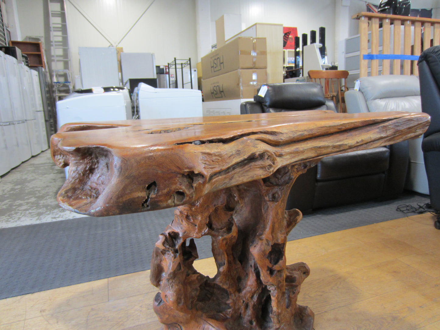Solid Teak Root Console